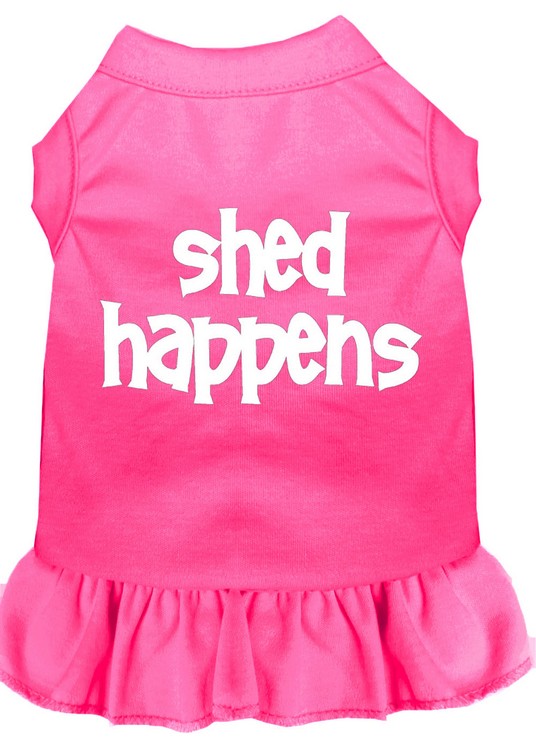 Shed Happens Screen Print Dress Bright Pink Med